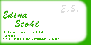 edina stohl business card